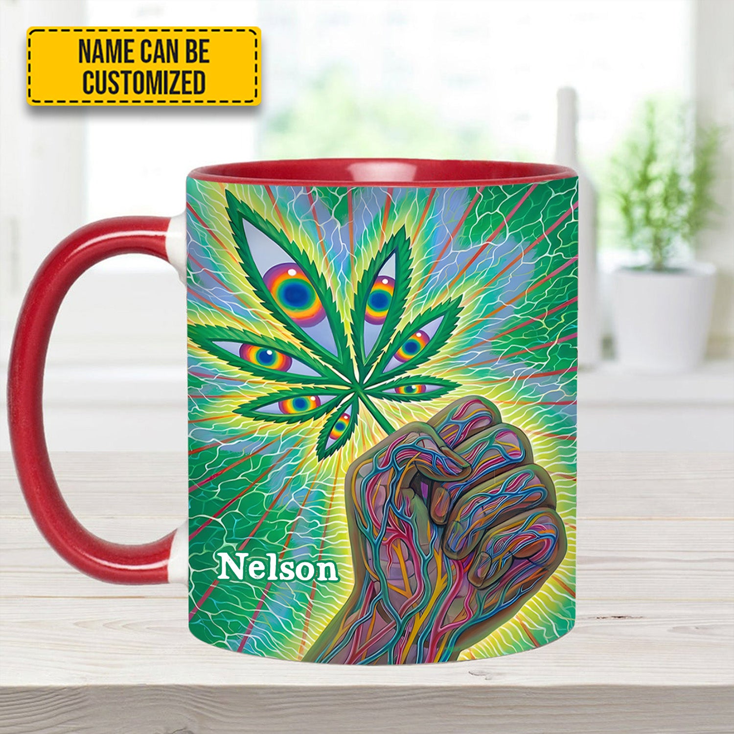 Personalized Weed Accent Mug Psychedelic Power Unique Gift Ideas For Dad - Image 7
