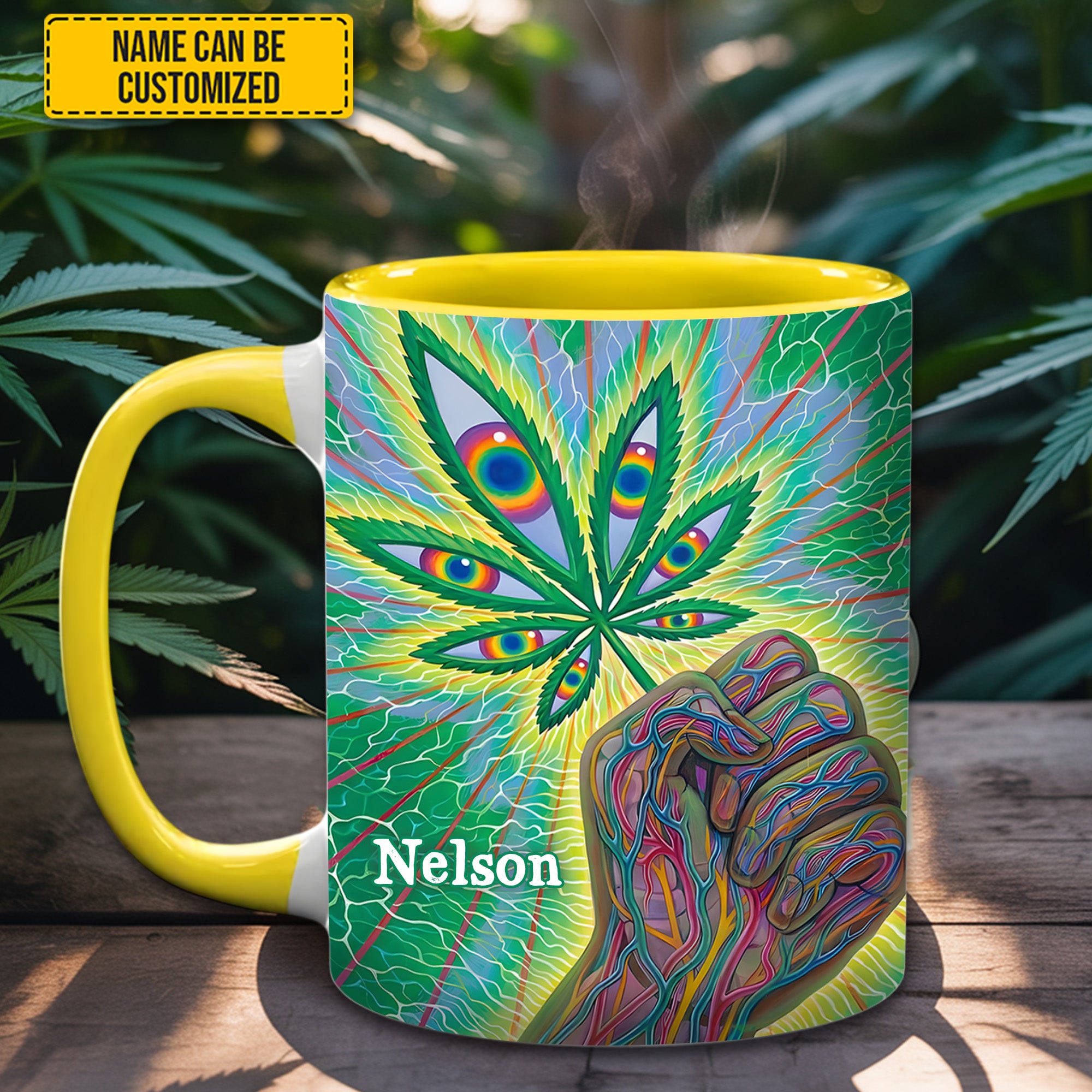 Personalized Weed Accent Mug Psychedelic Power Unique Gift Ideas For Dad - Image 3