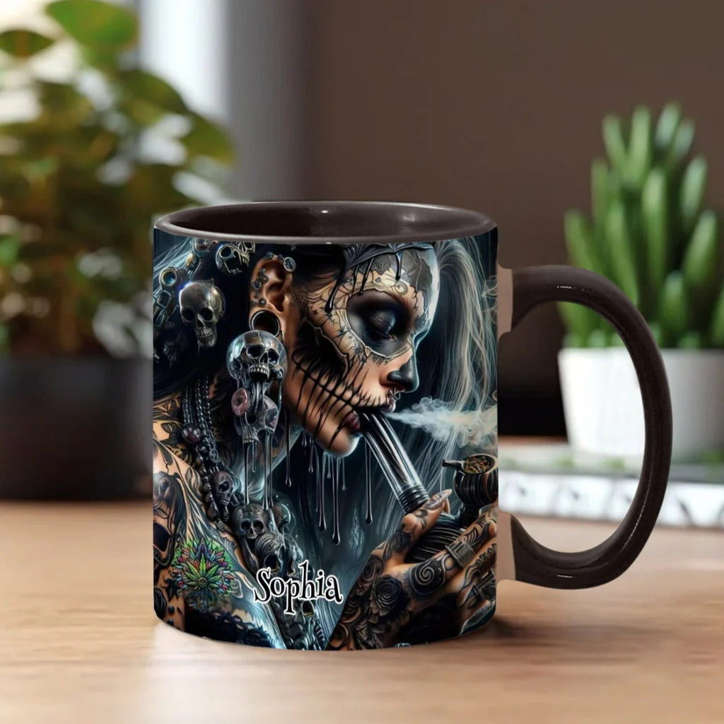 Personalized Weed Accent Mug Psychedelic Queen Best Psychedelic Gifts for Art Lovers - Image 2