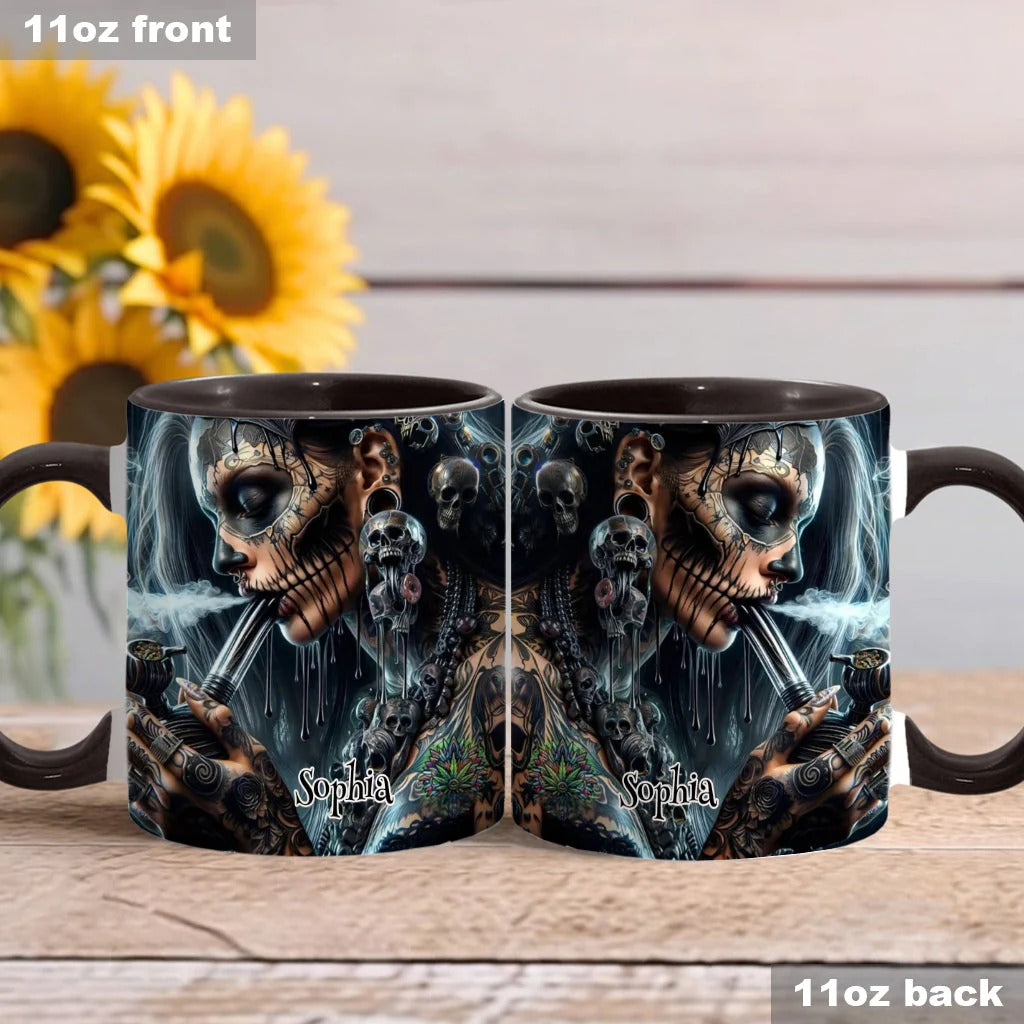 Personalized Weed Accent Mug Psychedelic Queen Best Psychedelic Gifts for Art Lovers - Image 3