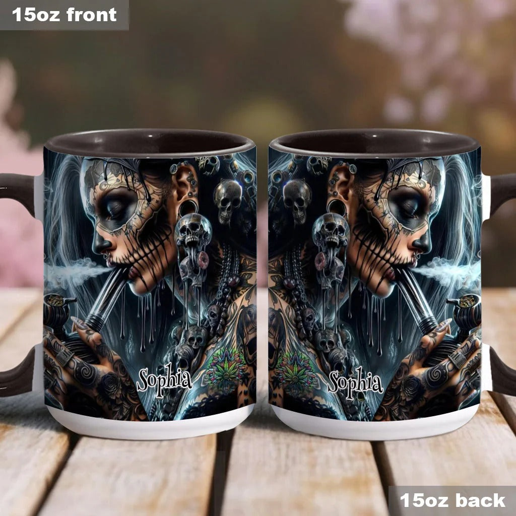 Personalized Weed Accent Mug Psychedelic Queen Best Psychedelic Gifts for Art Lovers - Image 4