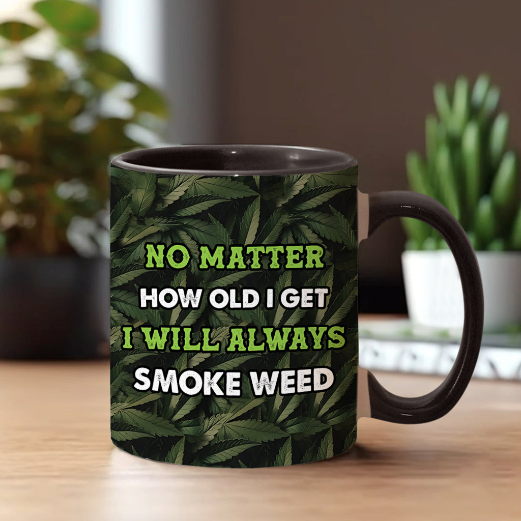 Personalized Weed Accent Mug Skull Green Leaf Skull Christmas Gifts For Mother - Image 2