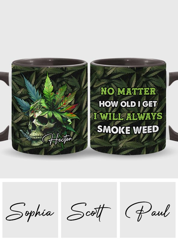 Personalized Weed Accent Mug Skull Green Leaf Skull Christmas Gifts For Mother - Image 14