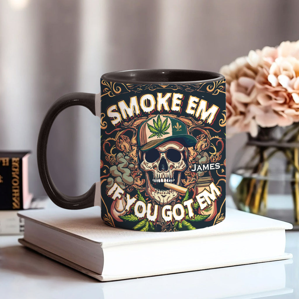 Personalized Weed Accent Mug Smoke Em Unique Gift For Dad - Image 2