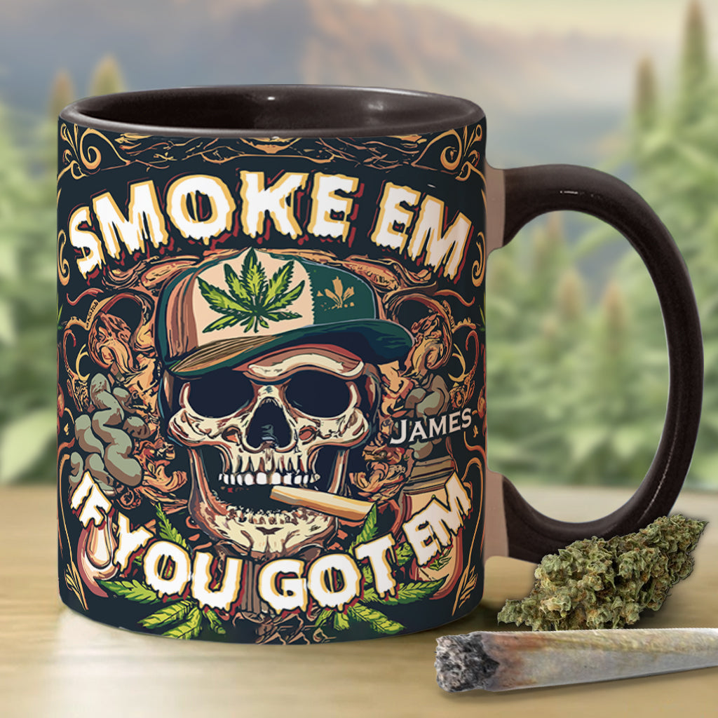 Personalized Weed Accent Mug Smoke Em Unique Gift For Dad