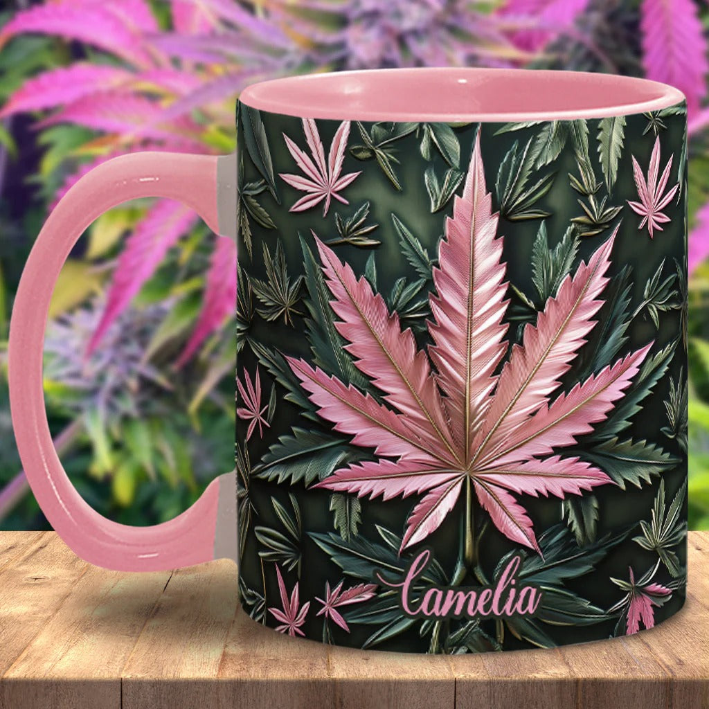 Personalized Weed Accent Mug Stoner Chick Gift For Weed Enthusiasts