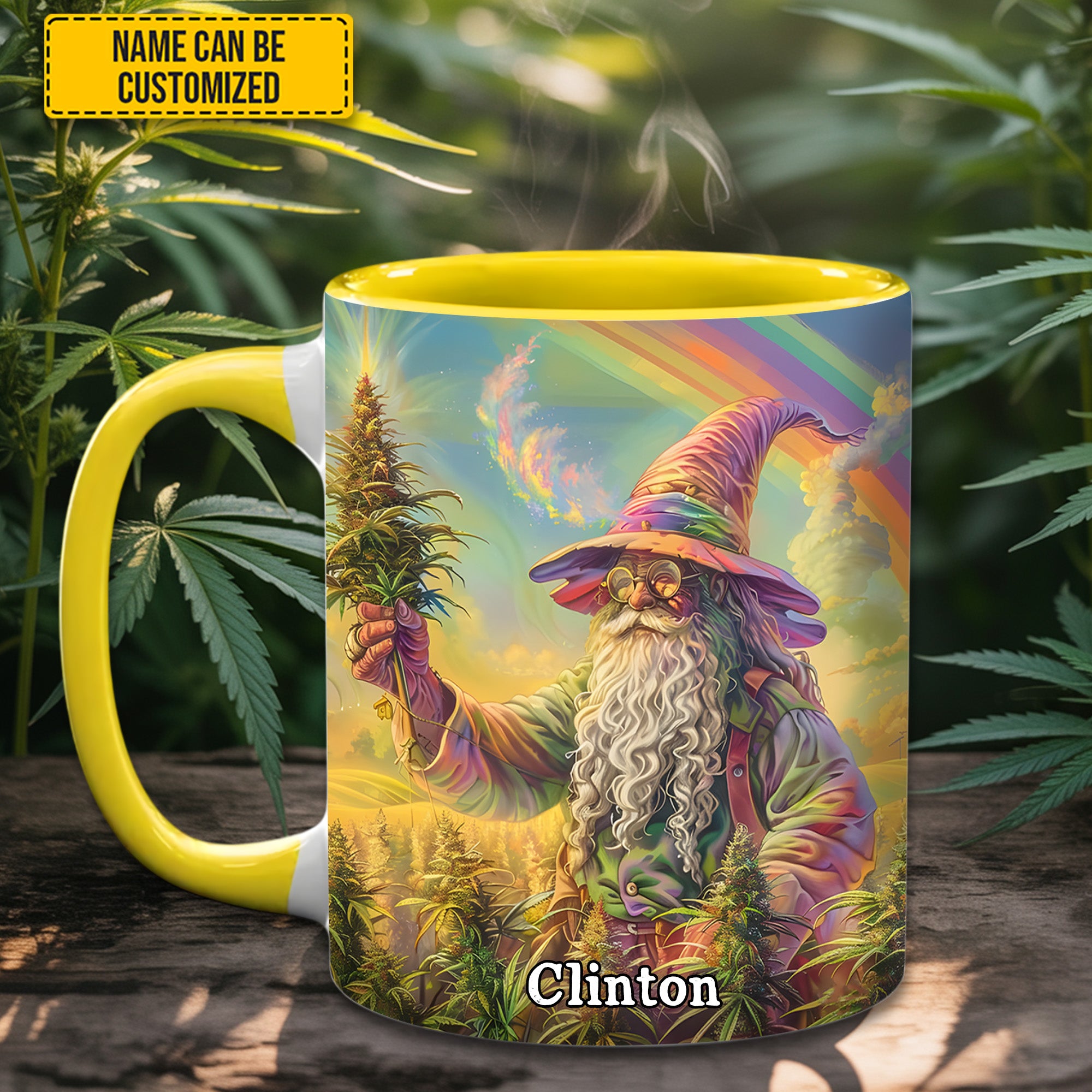 Personalized Whimsical Wizard Weed Accent Mug Birthday Gift For Him - Image 4