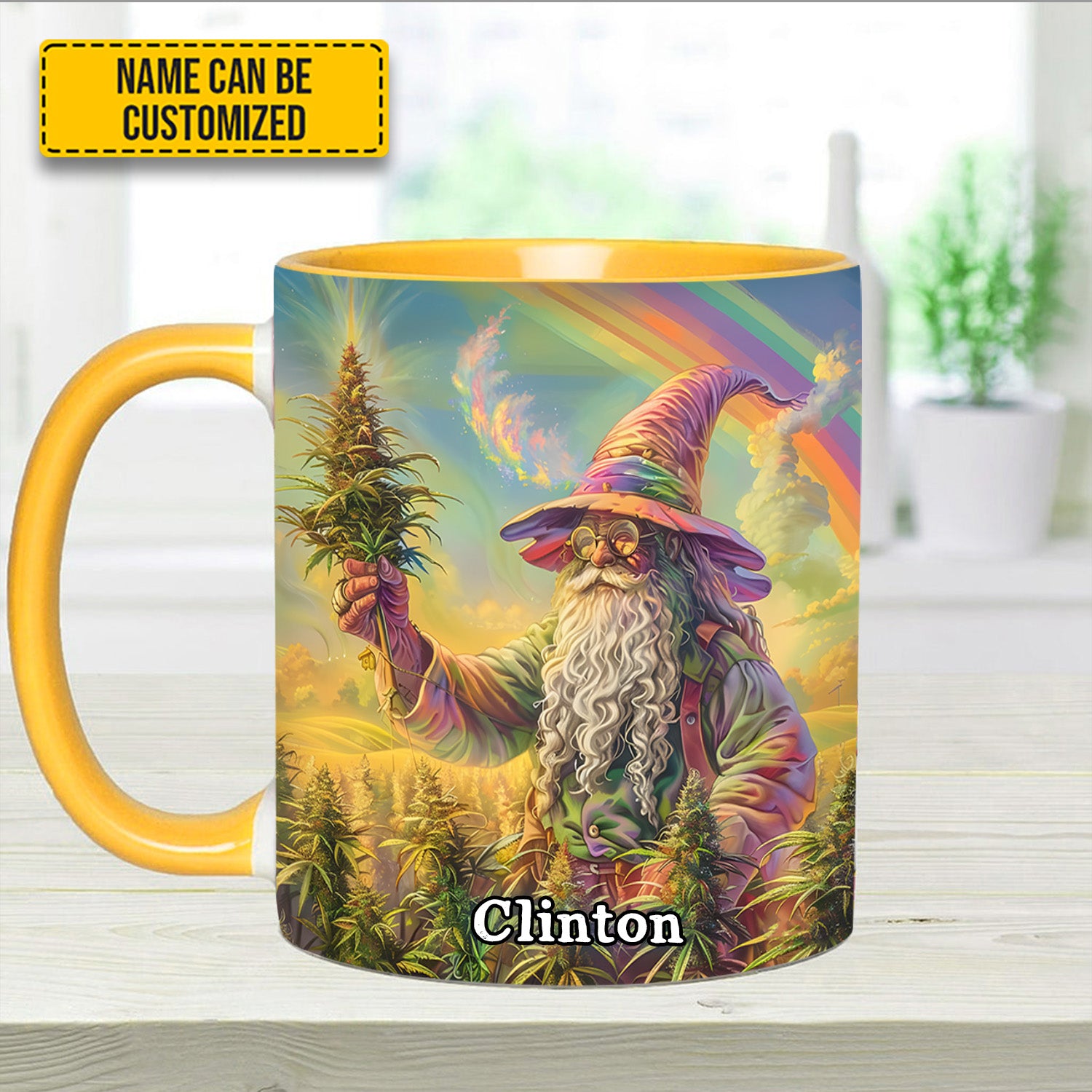 Personalized Whimsical Wizard Weed Accent Mug Birthday Gift For Him - Image 14