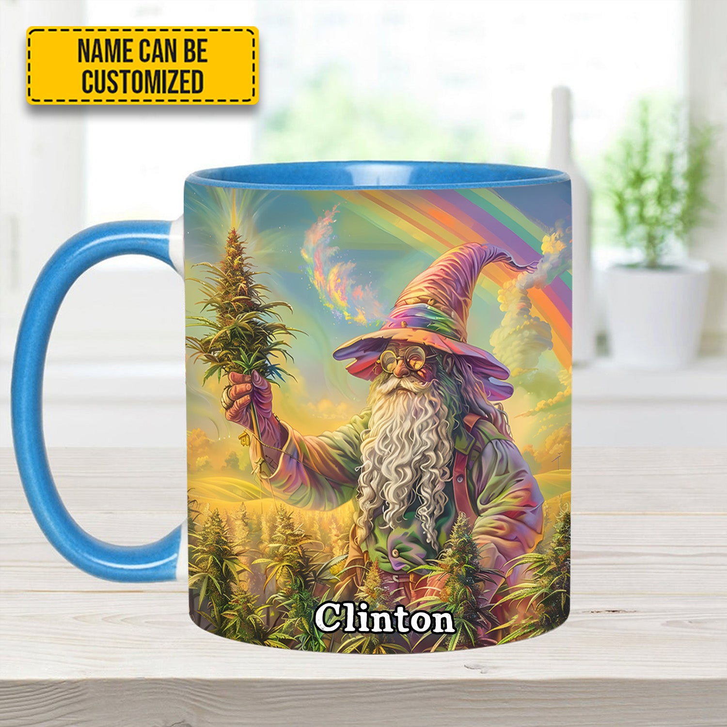 Personalized Whimsical Wizard Weed Accent Mug Birthday Gift For Him - Image 10