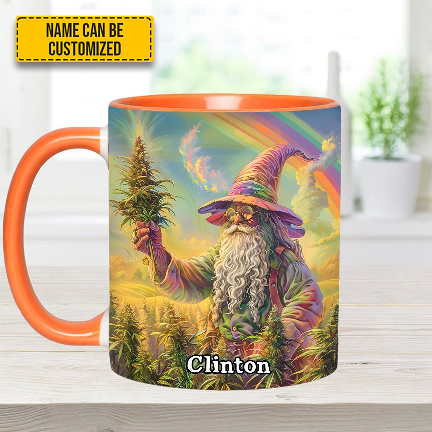 Personalized Whimsical Wizard Weed Accent Mug Birthday Gift For Him - Image 12