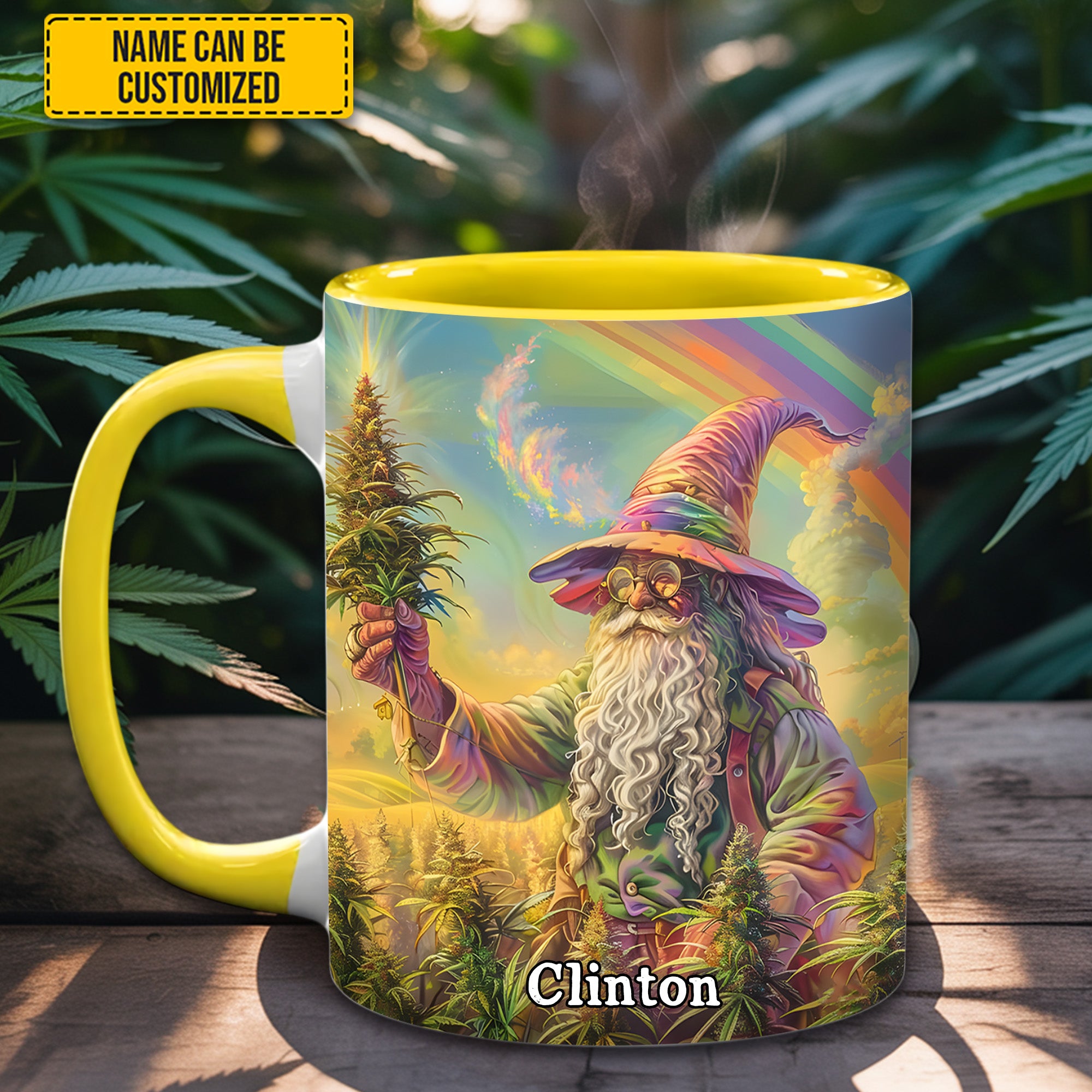 Personalized Whimsical Wizard Weed Accent Mug Birthday Gift For Him - Image 3