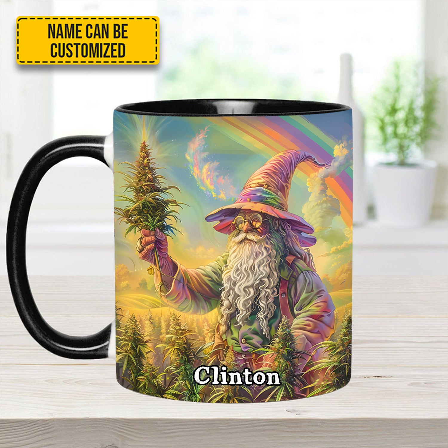 Personalized Whimsical Wizard Weed Accent Mug Birthday Gift For Him - Image 7