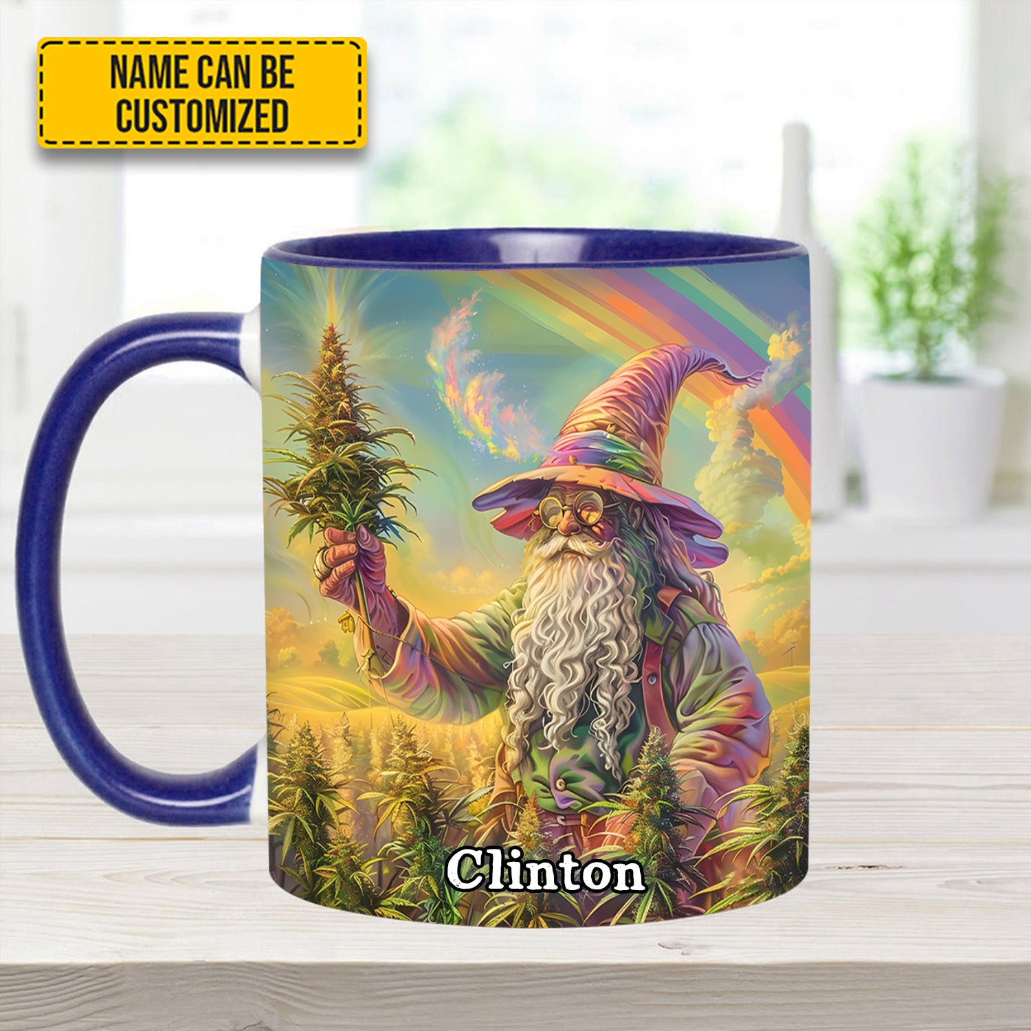 Personalized Whimsical Wizard Weed Accent Mug Birthday Gift For Him - Image 11