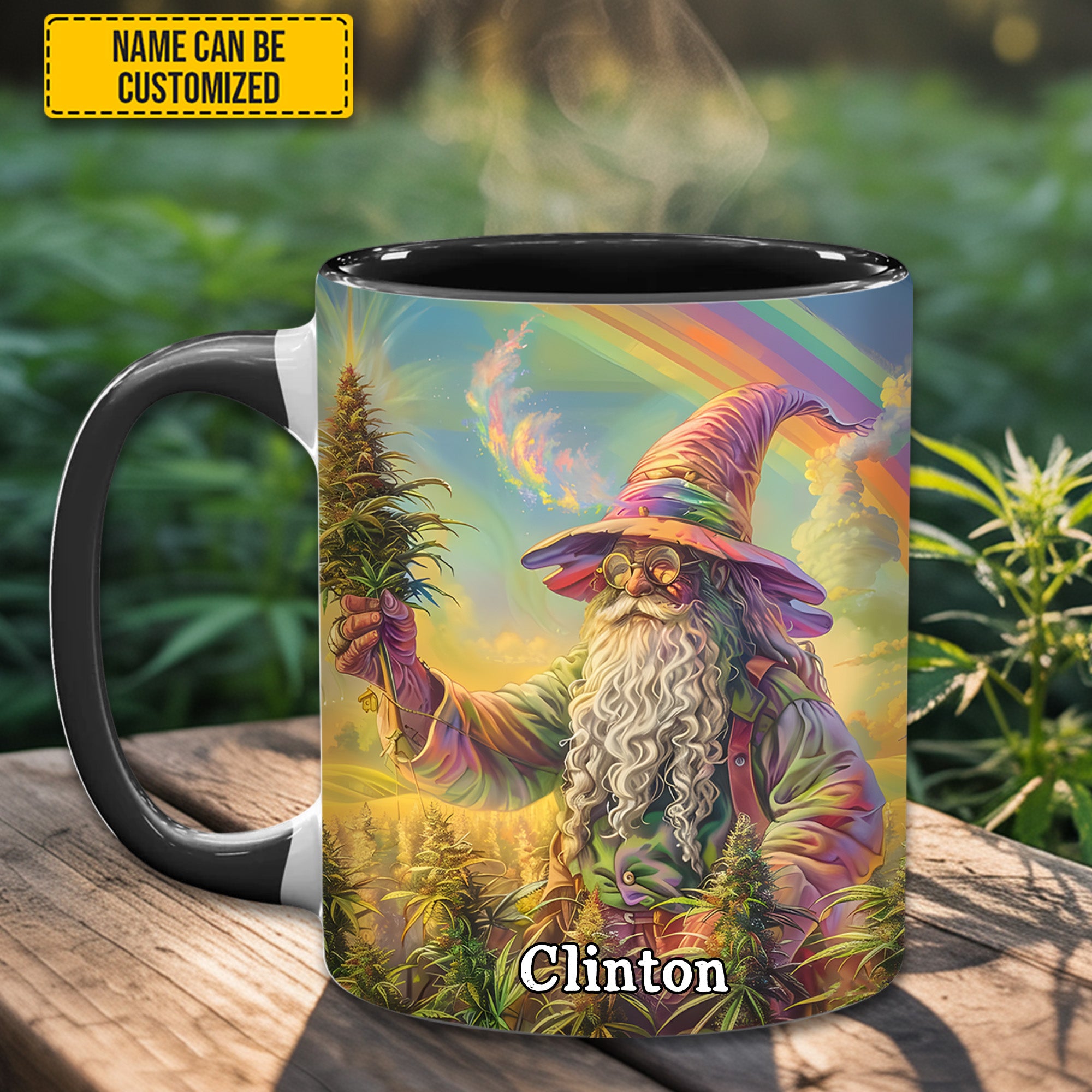 Personalized Whimsical Wizard Weed Accent Mug Birthday Gift For Him - Image 5