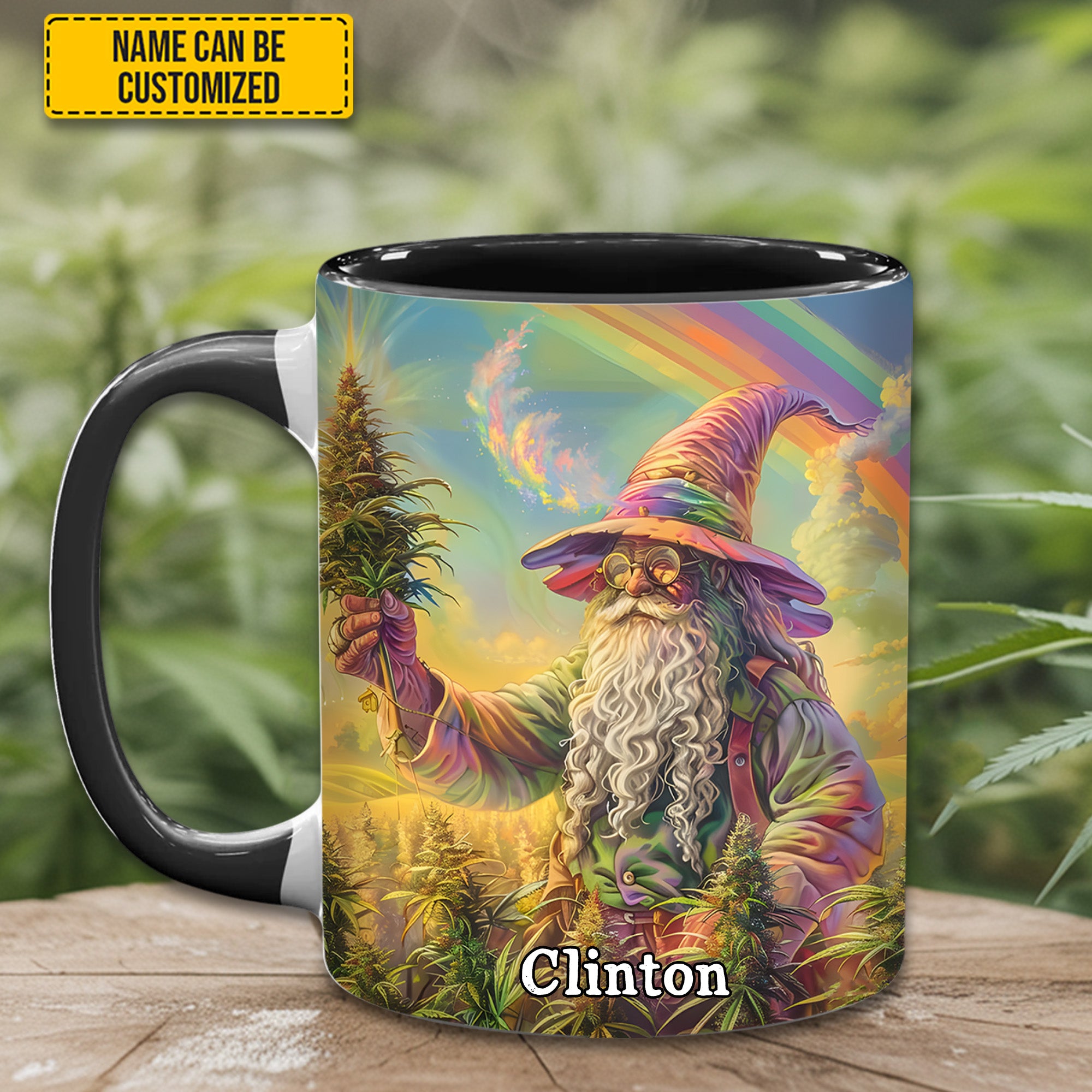 Personalized Whimsical Wizard Weed Accent Mug Birthday Gift For Him - Image 6