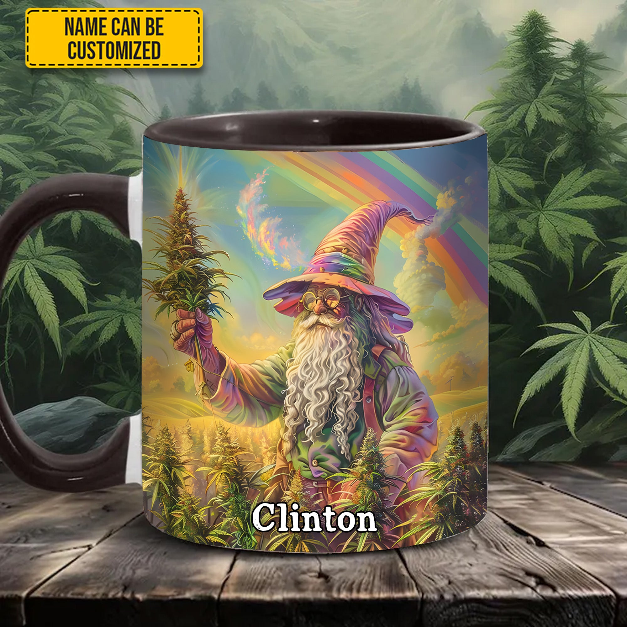 Personalized Whimsical Wizard Weed Accent Mug Birthday Gift For Him - Image 2