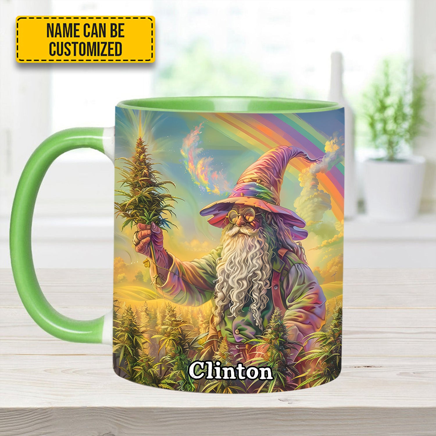 Personalized Whimsical Wizard Weed Accent Mug Birthday Gift For Him - Image 9