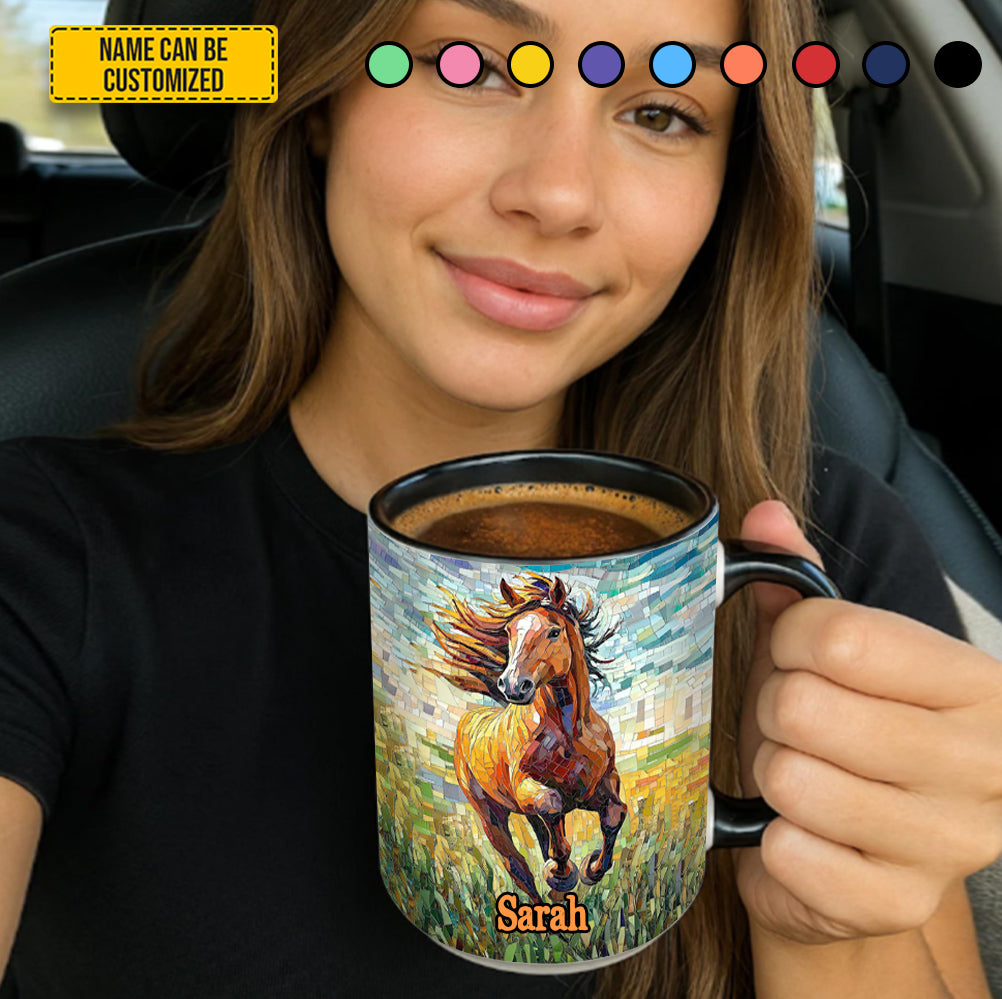 Personalized Wild Horse Accent Mug Unique Present Ideas For Horse Lover - Image 3