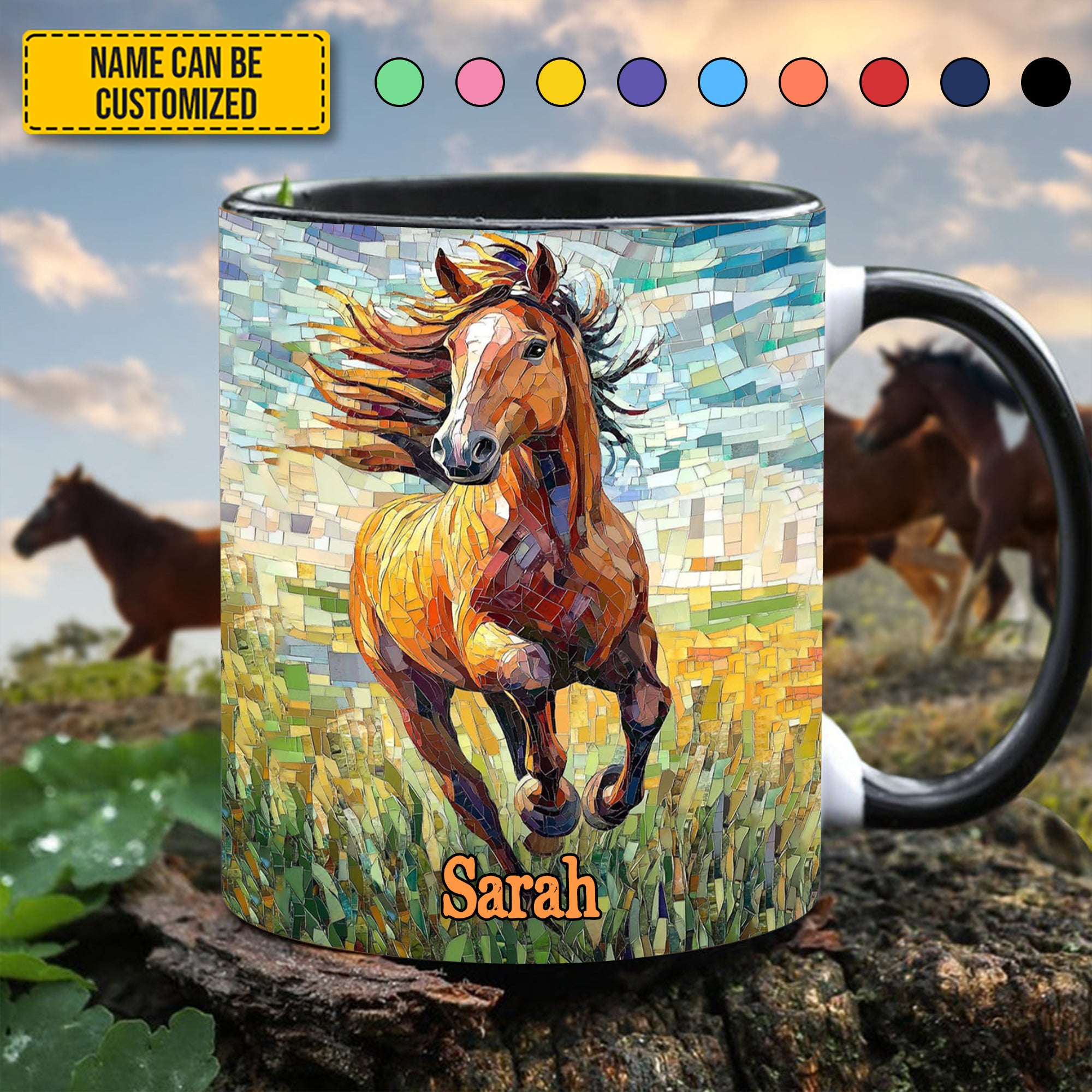 Personalized Wild Horse Accent Mug Unique Present Ideas For Horse Lover - Image 4