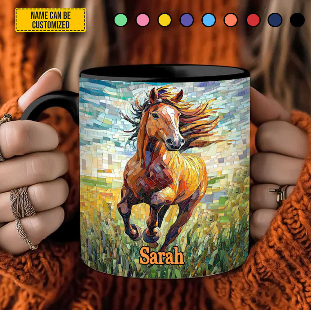 Personalized Wild Horse Accent Mug Unique Present Ideas For Horse Lover - Image 2
