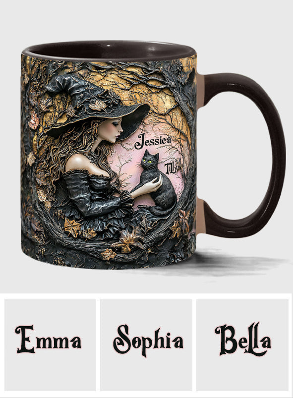 Personalized Witch Accent Mug A Witch And Her Black Cat Gift Ideas Cat Lovers - Image 6