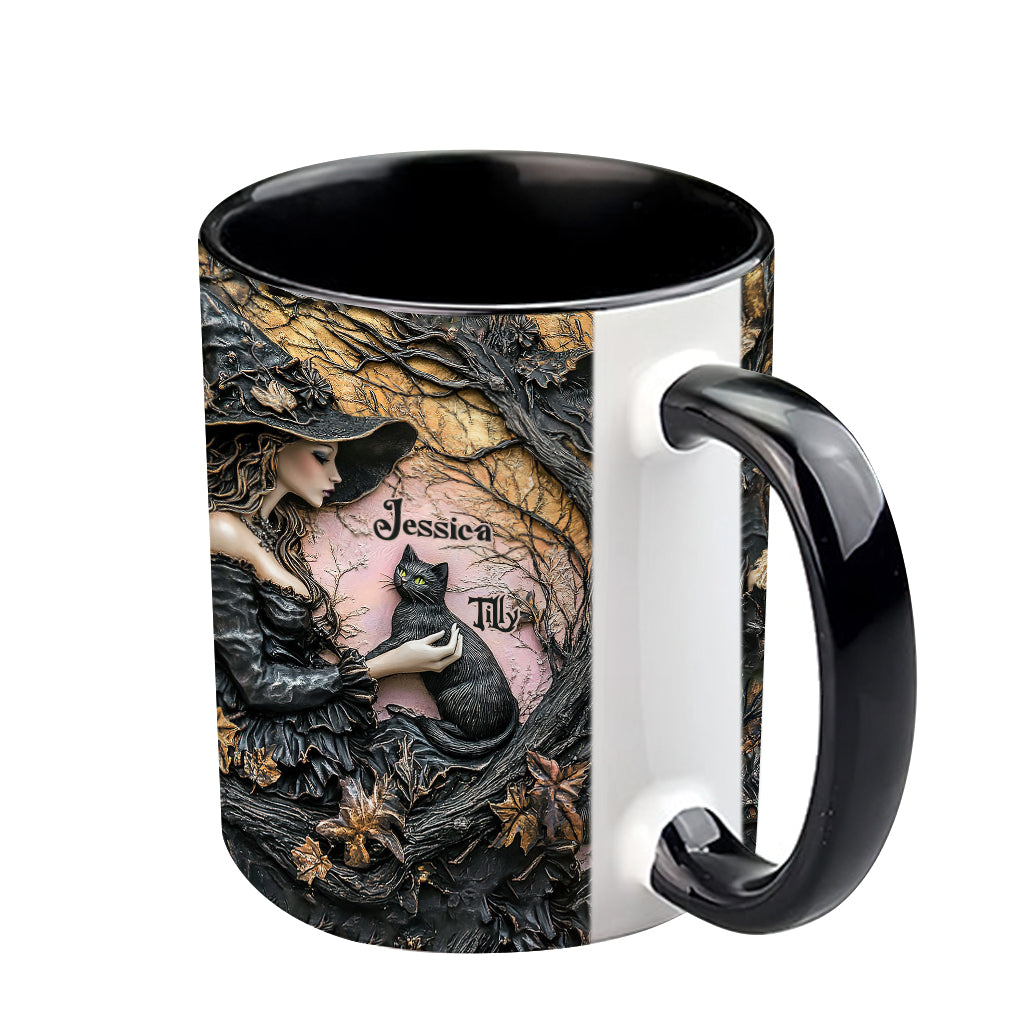 Personalized Witch Accent Mug A Witch And Her Black Cat Gift Ideas Cat Lovers - Image 4