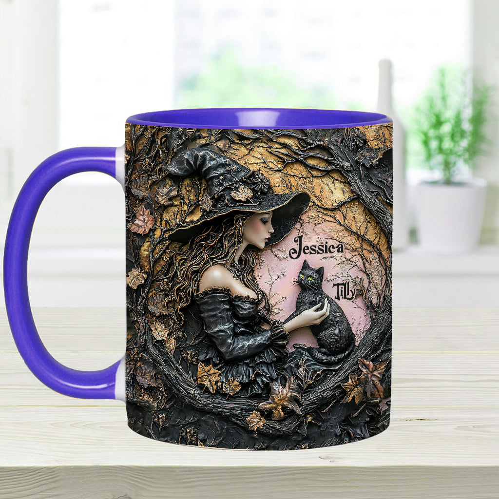 Personalized Witch Accent Mug A Witch And Her Black Cat It's A Beautiful Thing Cat Presents For Cat Lovers - Image 14