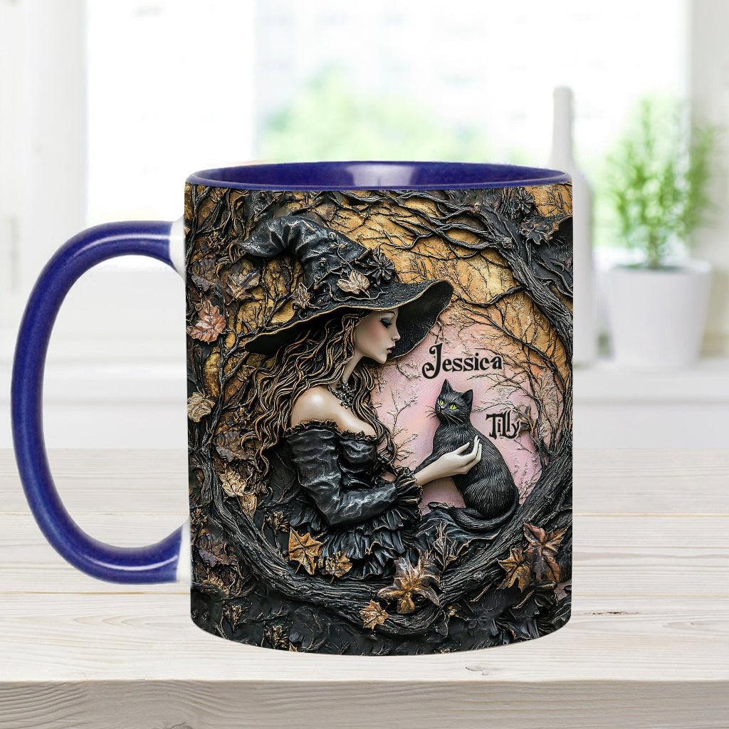 Personalized Witch Accent Mug A Witch And Her Black Cat It's A Beautiful Thing Cat Presents For Cat Lovers - Image 10