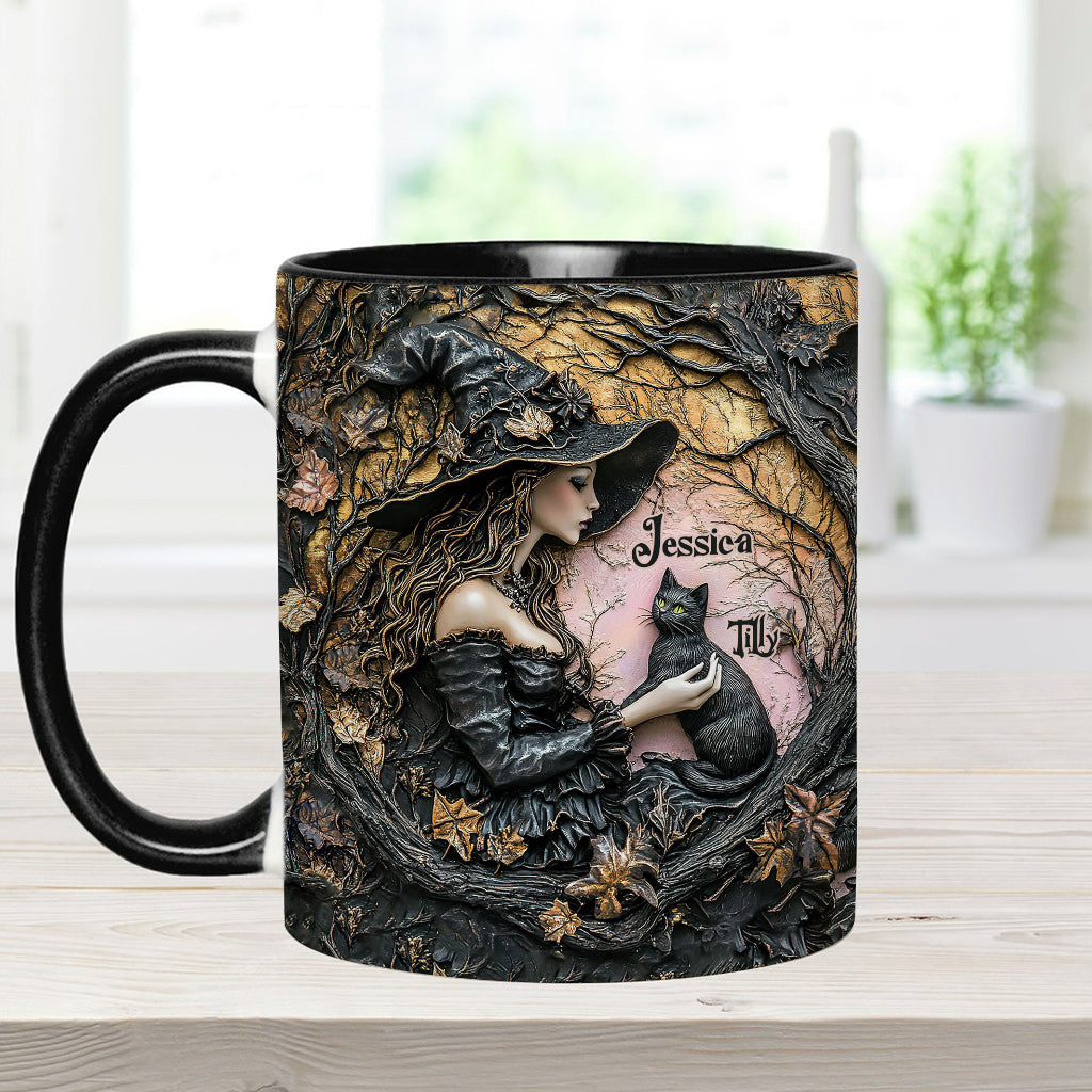 Personalized Witch Accent Mug A Witch And Her Black Cat It's A Beautiful Thing Cat Presents For Cat Lovers - Image 6