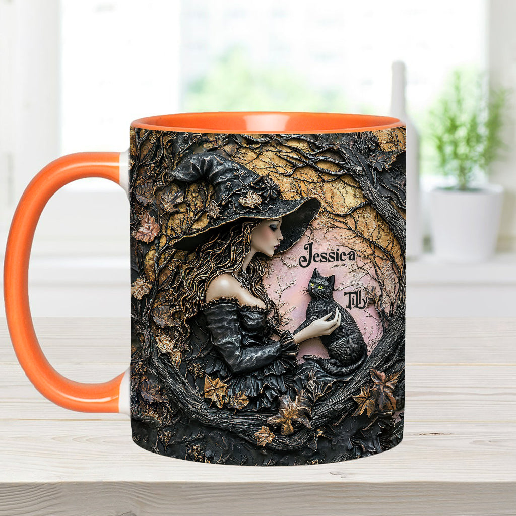Personalized Witch Accent Mug A Witch And Her Black Cat It's A Beautiful Thing Cat Presents For Cat Lovers - Image 11