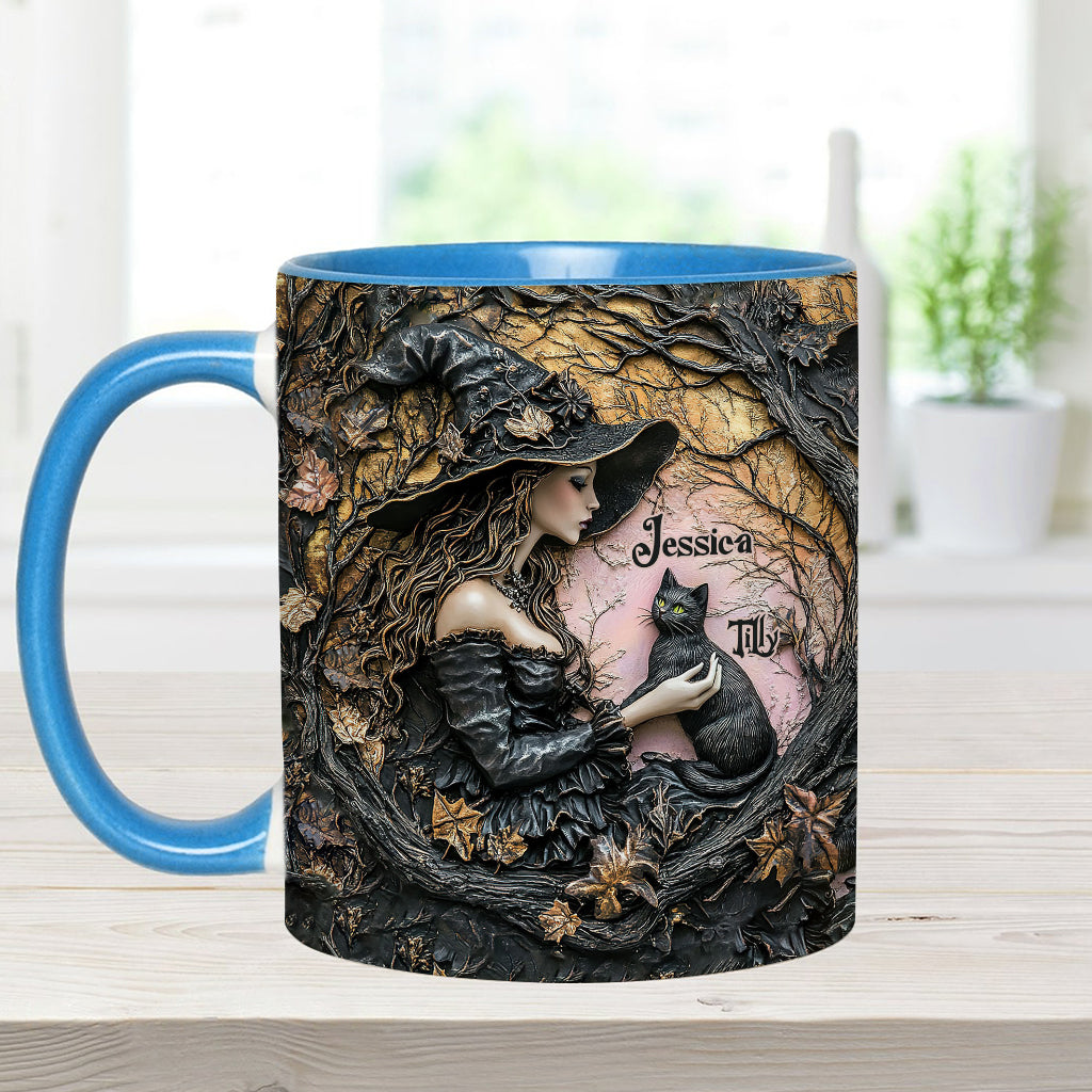 Personalized Witch Accent Mug A Witch And Her Black Cat It's A Beautiful Thing Cat Presents For Cat Lovers - Image 9
