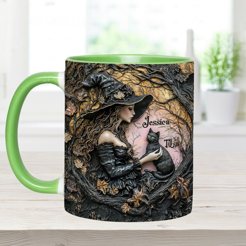 Personalized Witch Accent Mug A Witch And Her Black Cat It's A Beautiful Thing Cat Presents For Cat Lovers - Image 8