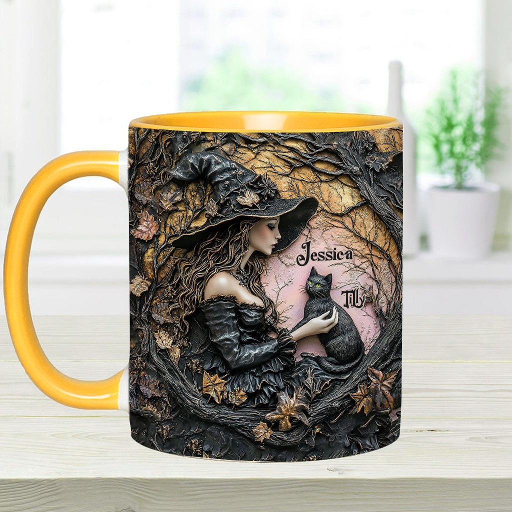 Personalized Witch Accent Mug A Witch And Her Black Cat It's A Beautiful Thing Cat Presents For Cat Lovers - Image 13