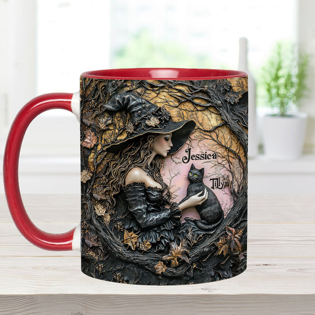 Personalized Witch Accent Mug A Witch And Her Black Cat It's A Beautiful Thing Cat Presents For Cat Lovers - Image 7
