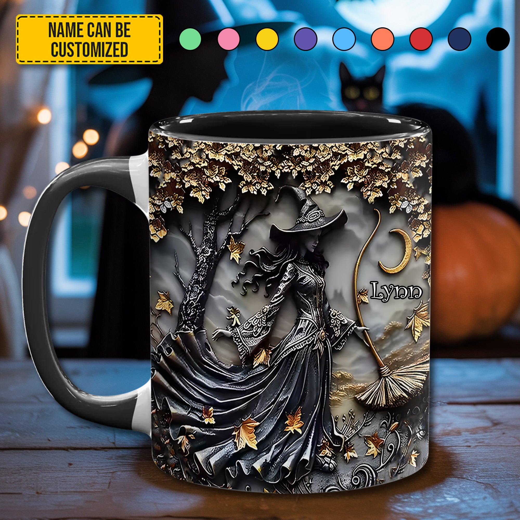 Personalized Witch Accent Mug Autumn Witch Gift For Autumn Lovers - Image 2