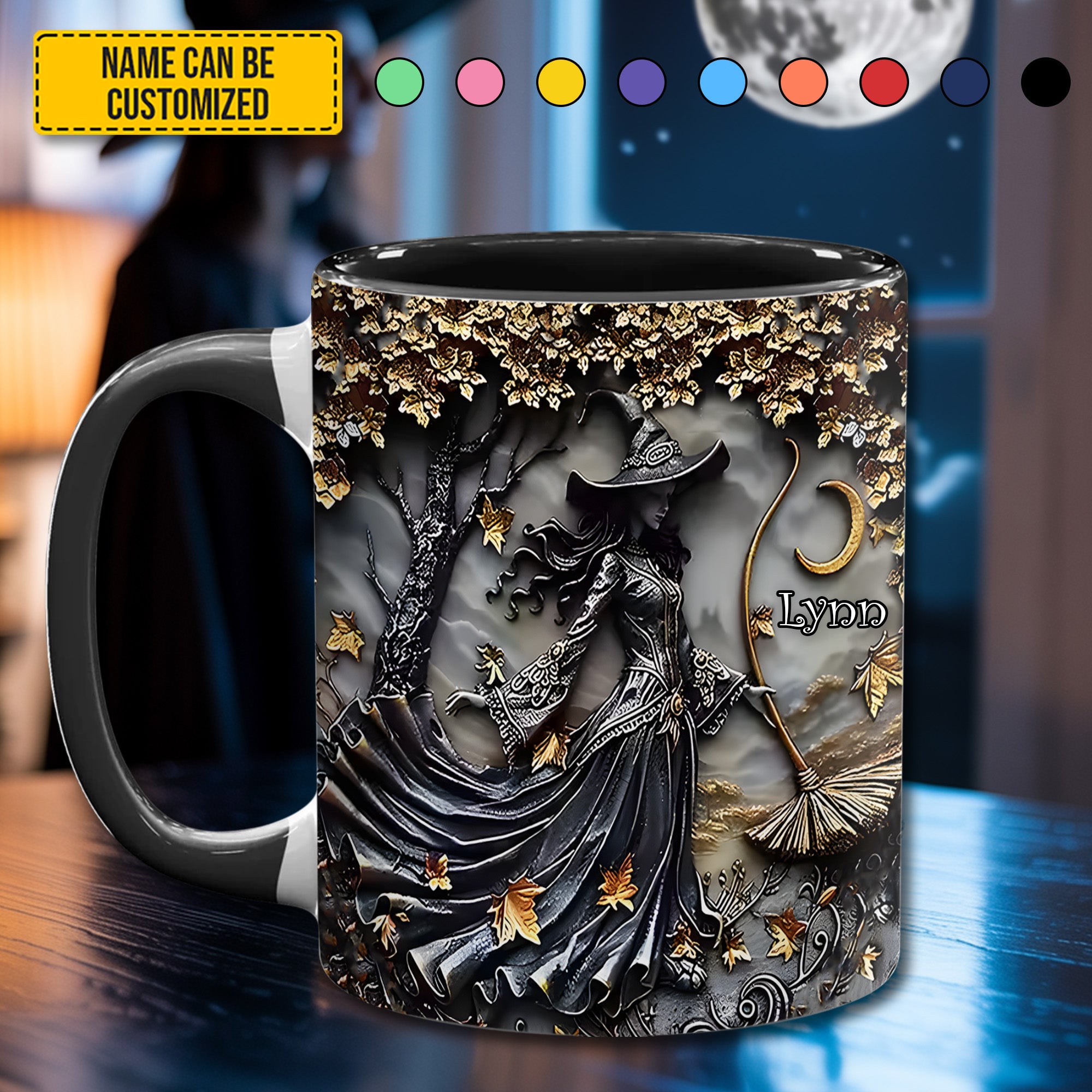 Personalized Witch Accent Mug Autumn Witch Gift For Autumn Lovers - Image 5