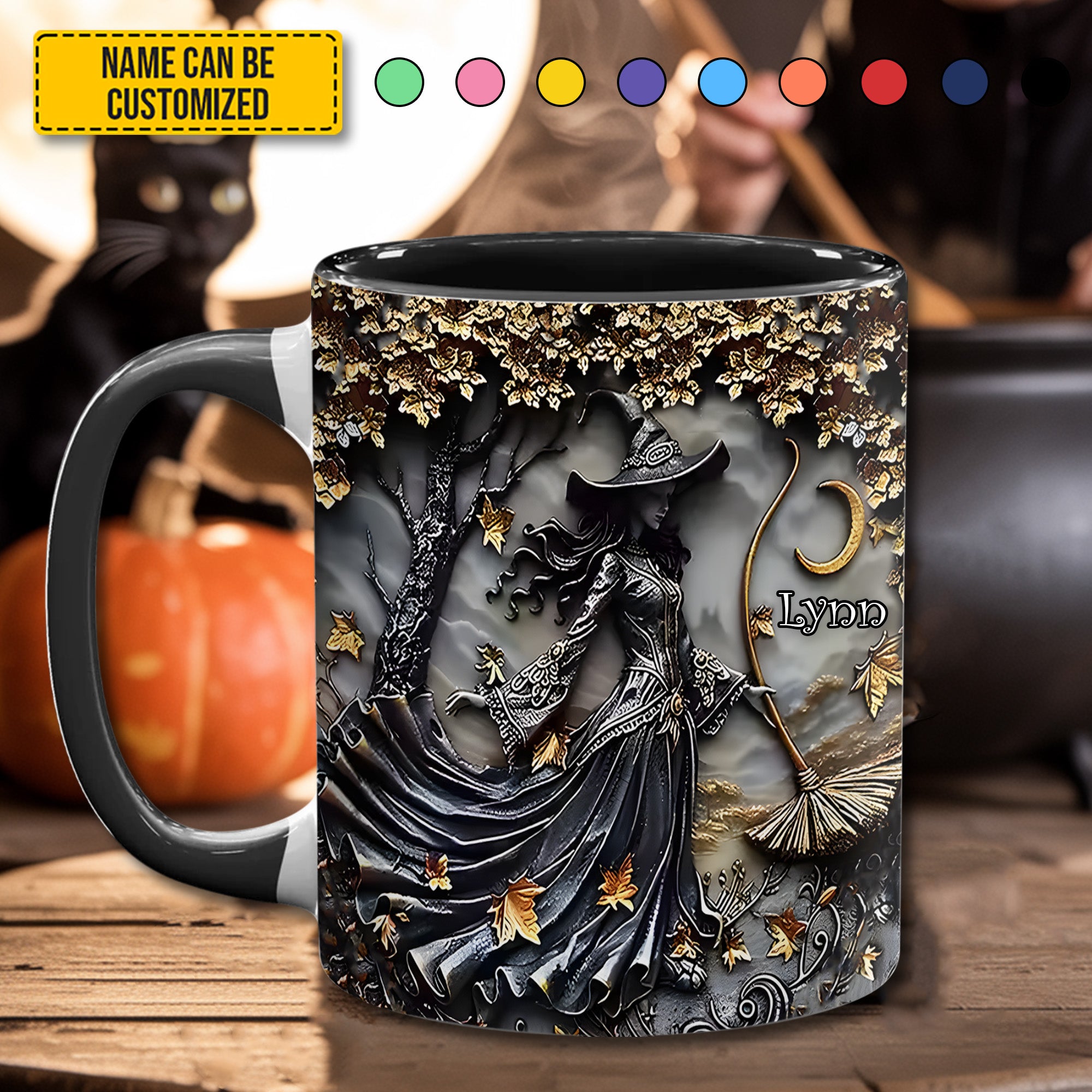 Personalized Witch Accent Mug Autumn Witch Gift For Autumn Lovers