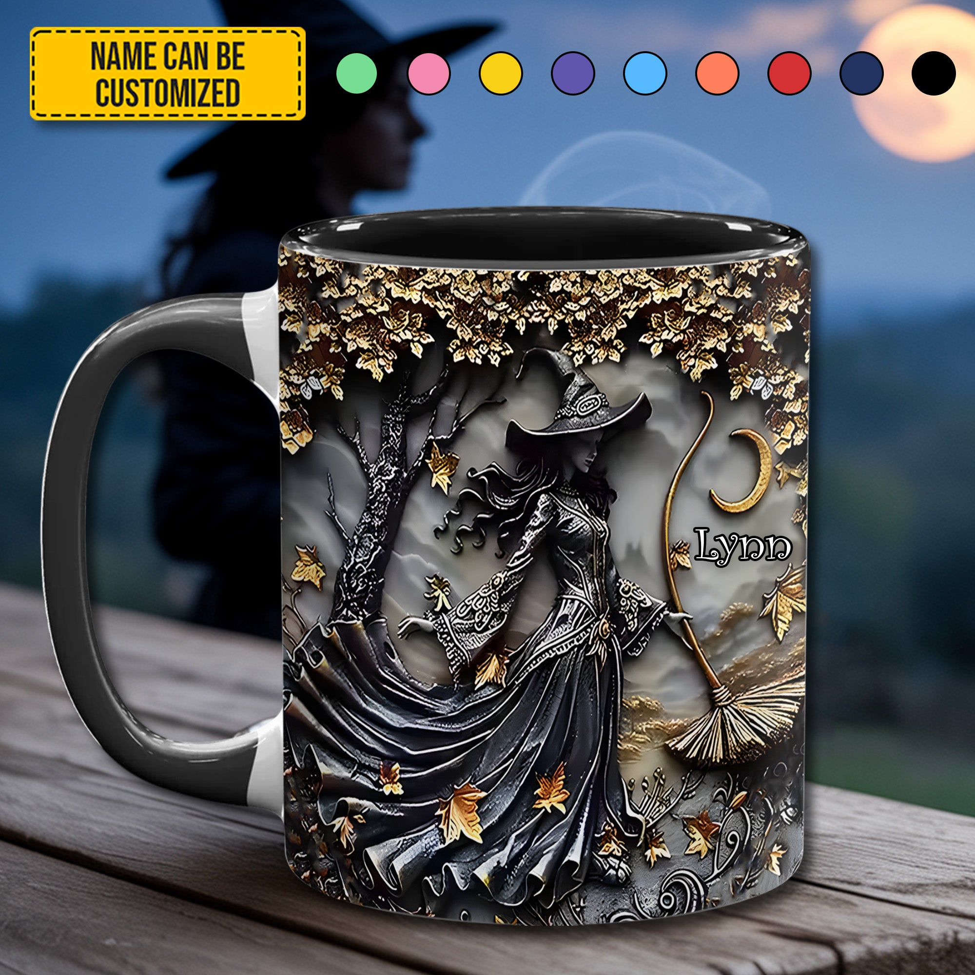 Personalized Witch Accent Mug Autumn Witch Gift For Autumn Lovers - Image 4