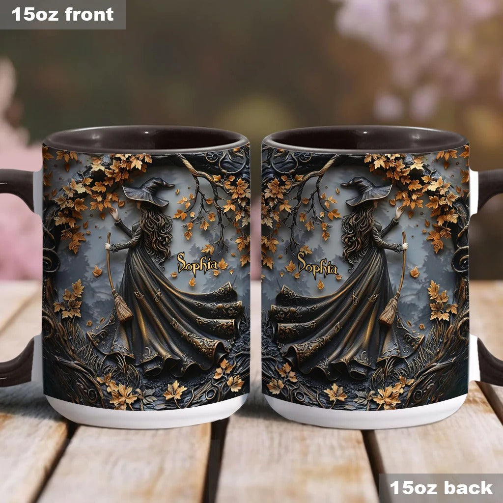 Personalized Witch Accent Mug Beautiful Witch Unique Gift For Brother - Image 2