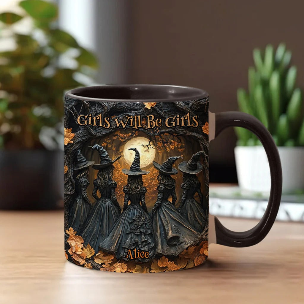 Personalized Witch Accent Mug Girls Will Be Girls Unique Gift For Father's Day - Image 5