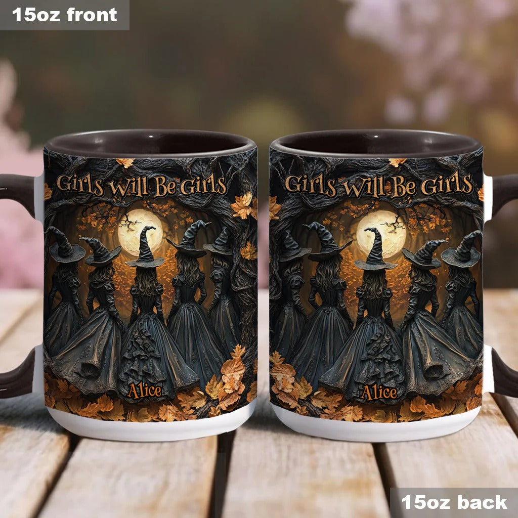 Personalized Witch Accent Mug Girls Will Be Girls Unique Gift For Father's Day - Image 4
