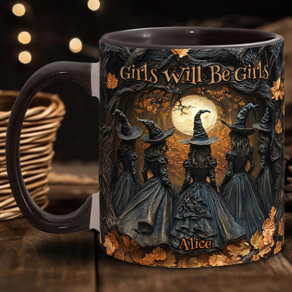 Personalized Witch Accent Mug Girls Will Be Girls Unique Gift For Father's Day