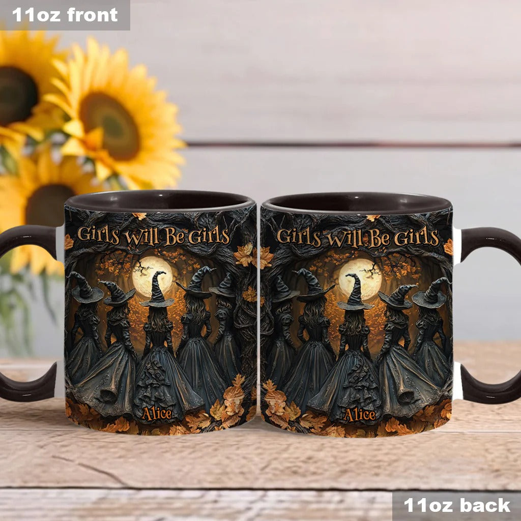 Personalized Witch Accent Mug Girls Will Be Girls Unique Gift For Father's Day - Image 2