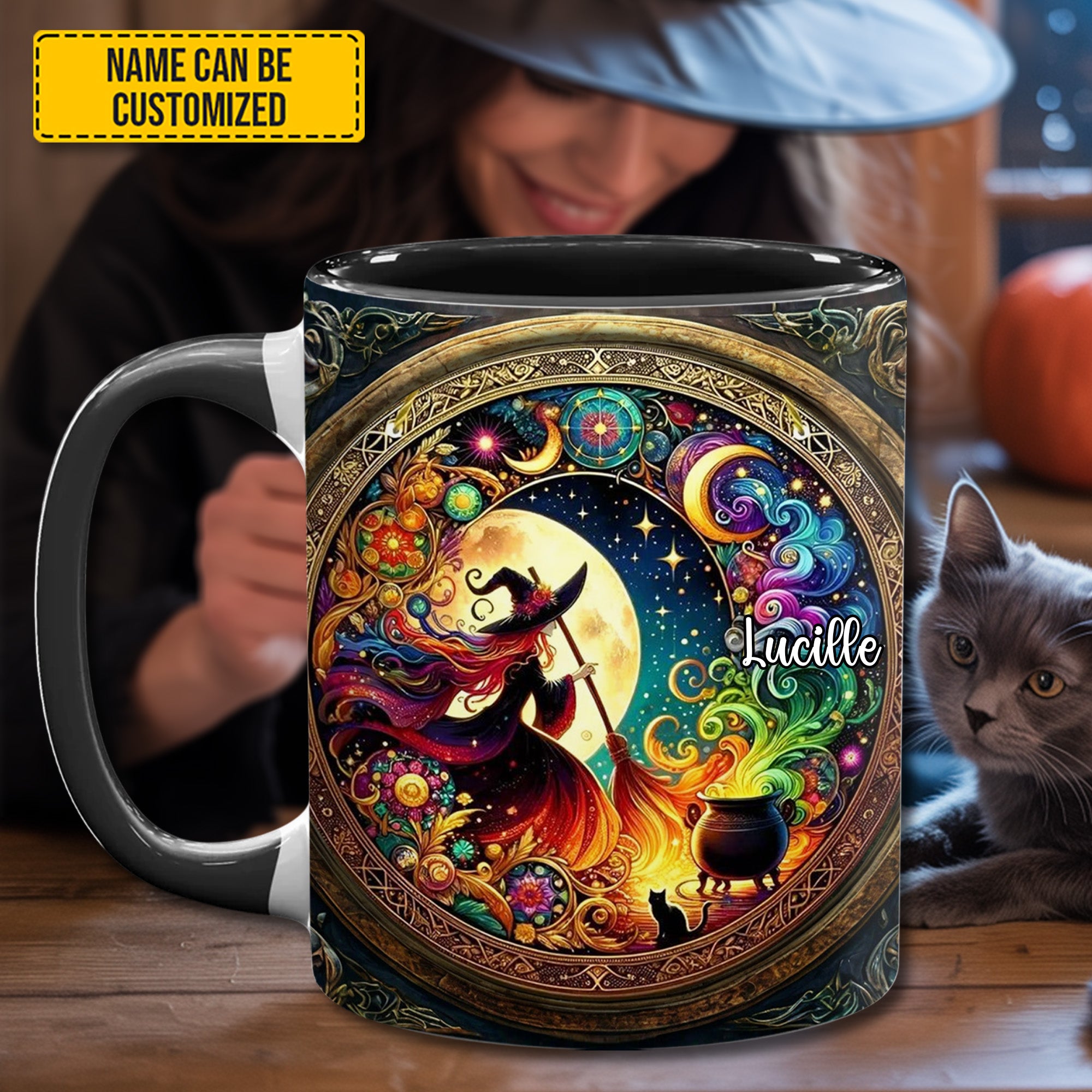 Personalized Witch Accent Mug Magical Witch Cool Gift For Wife - Image 2