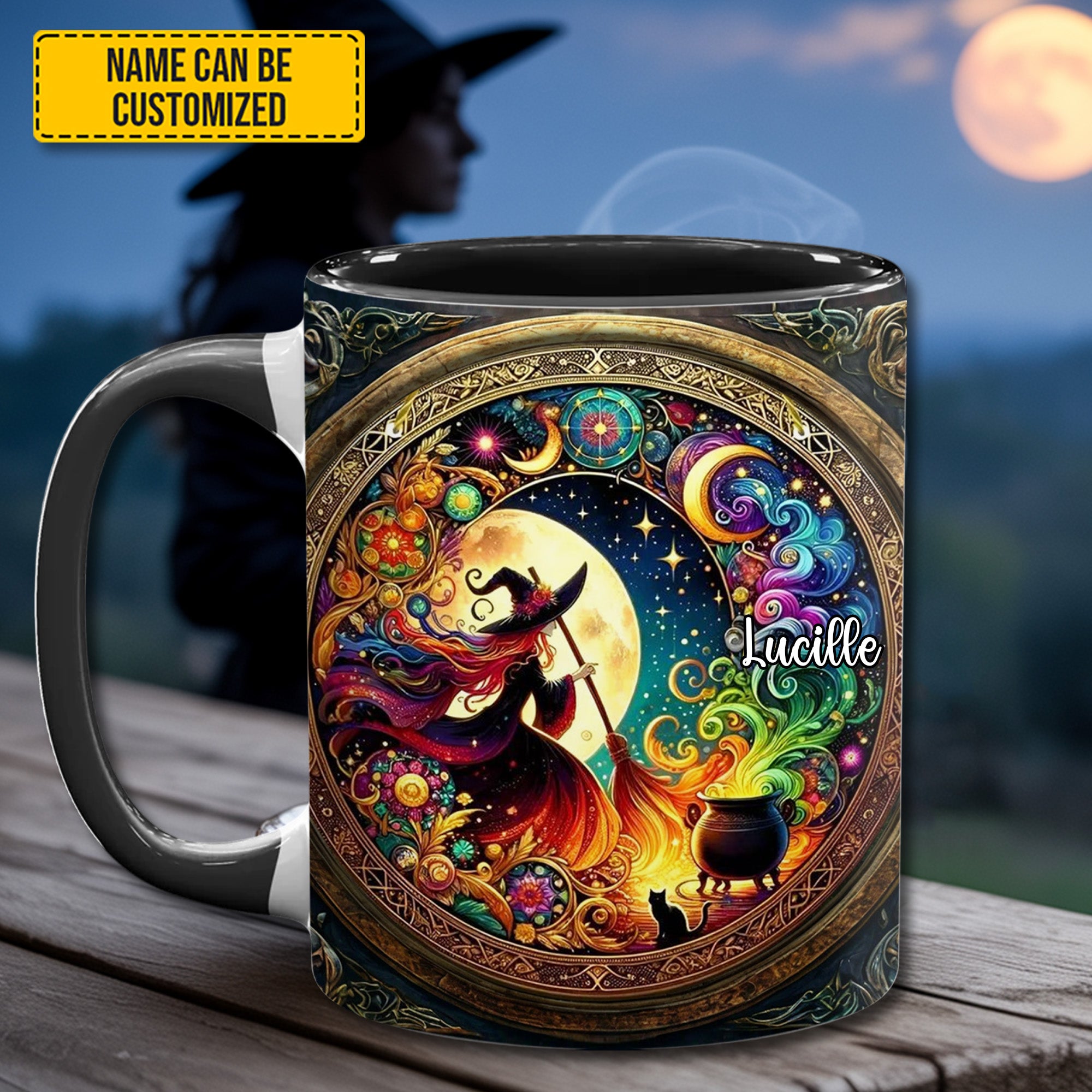 Personalized Witch Accent Mug Magical Witch Cool Gift For Wife - Image 4