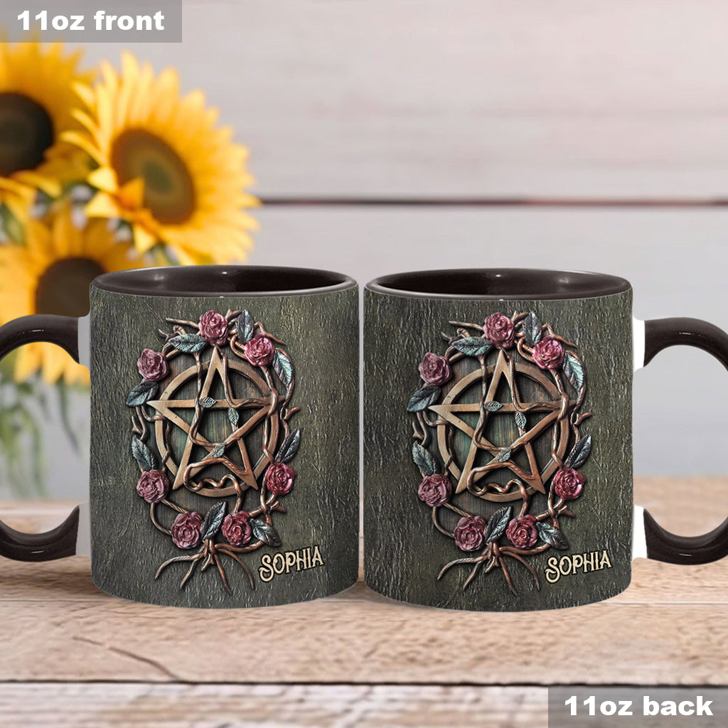 Personalized Witch Accent Mug Mystical Witch Ancient Roses Unique Gift For Son - Image 3