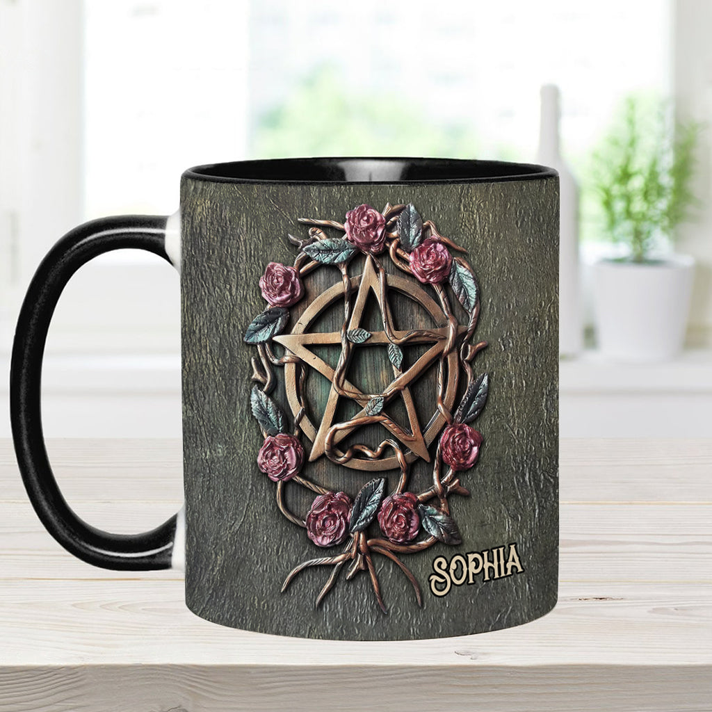 Personalized Witch Accent Mug Mystical Witch Ancient Roses Unique Gift For Son - Image 6