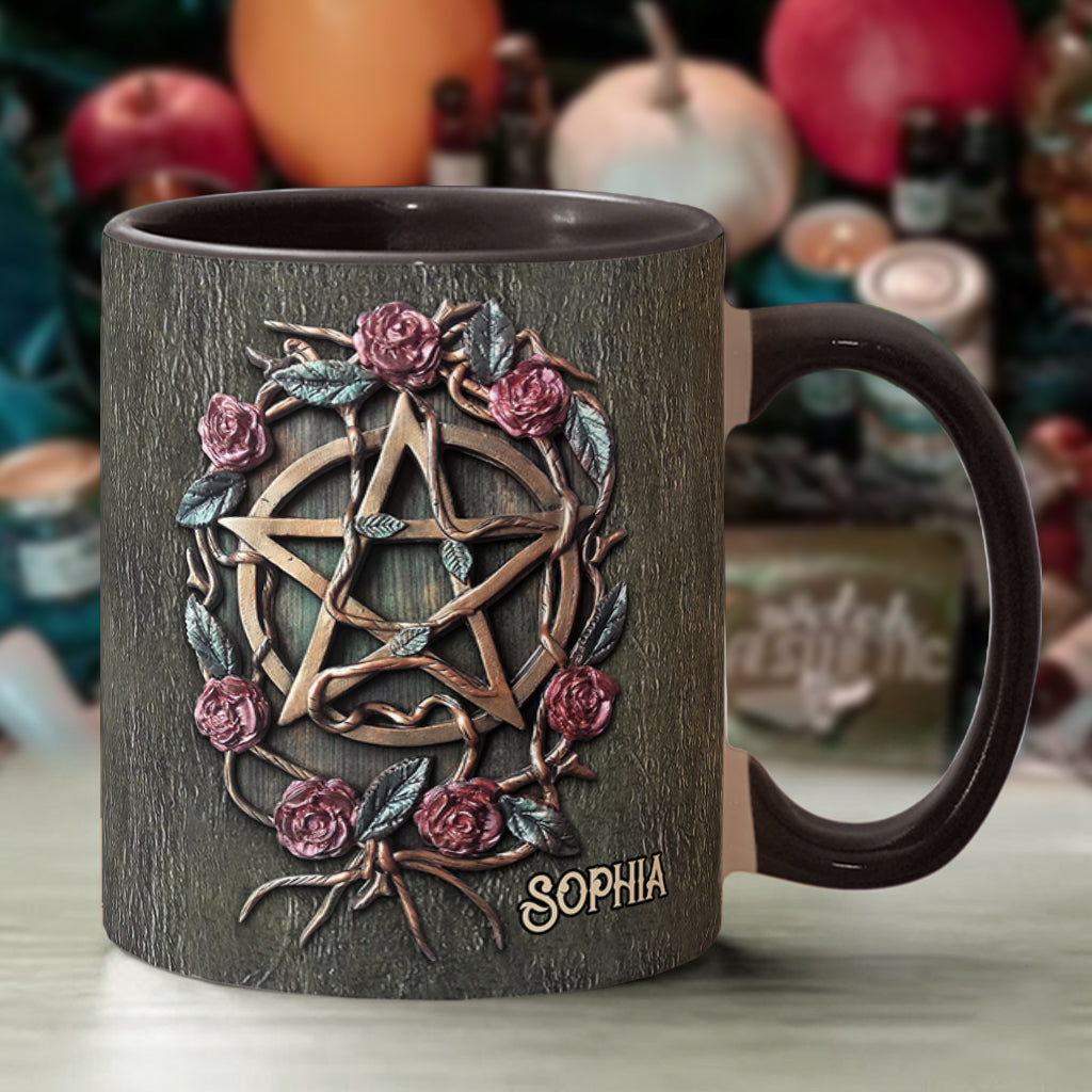 Personalized Witch Accent Mug Mystical Witch Ancient Roses Unique Gift For Son