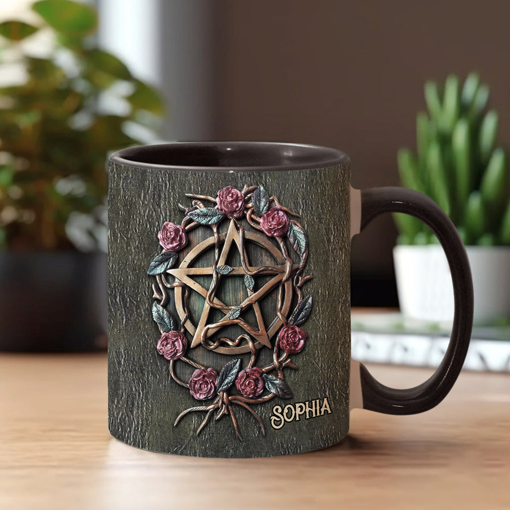 Personalized Witch Accent Mug Mystical Witch Ancient Roses Unique Gift For Son - Image 2
