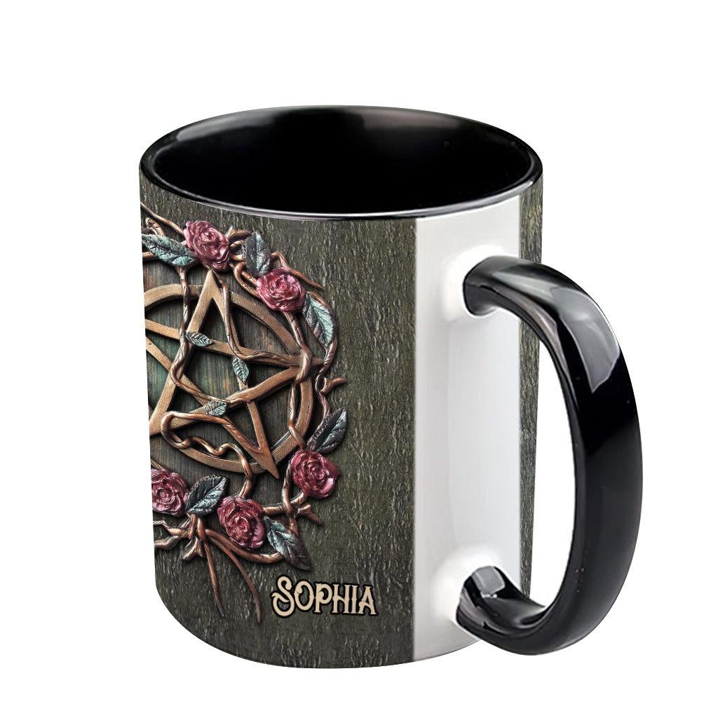 Personalized Witch Accent Mug Mystical Witch Ancient Roses Unique Gift For Son - Image 5
